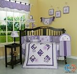 Boutique Brand New GEENNY Lavender Butterfly 13PCS Baby Nursery CRIB BEDDING SET