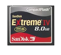 SanDisk 8 GB Extreme IV CompactFlash Card ( SDCFX4-8192-901, US Retail Package )