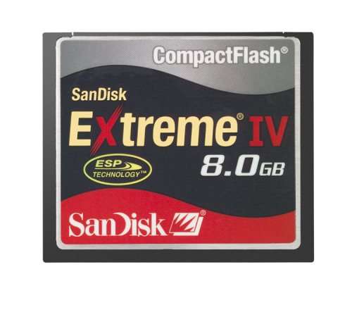 SanDisk 8 GB Extreme IV CompactFlash Card ( SDCFX4-8192-901, US Retail Package )