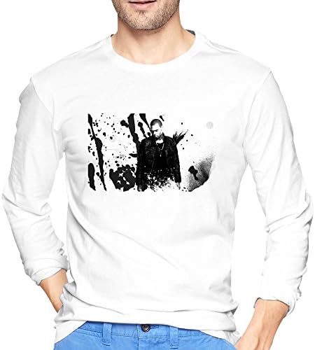 Zcycll Men's Chris Brown Say Goodbye Loyal Fortune White XX-Large Long Tshirt