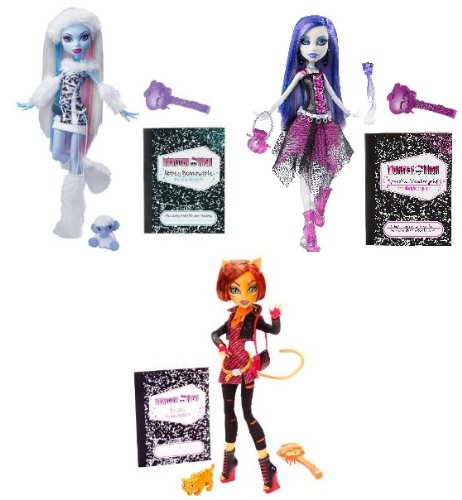 Image of Monster High Ultimate Gift Set Includes Monster High Abbey Bominable,Monster High Spectra Vondergeist, and Monster High Toralei Stripes