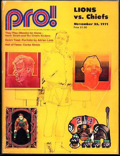Detroit Lions (home) vs Kansas city Chiefs NFL Football Program 1971