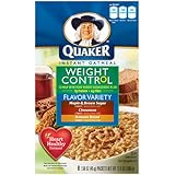 Quaker Instant Oatmeal Weight Control Variety Pack, 8-Count Boxes (Pack of 4)