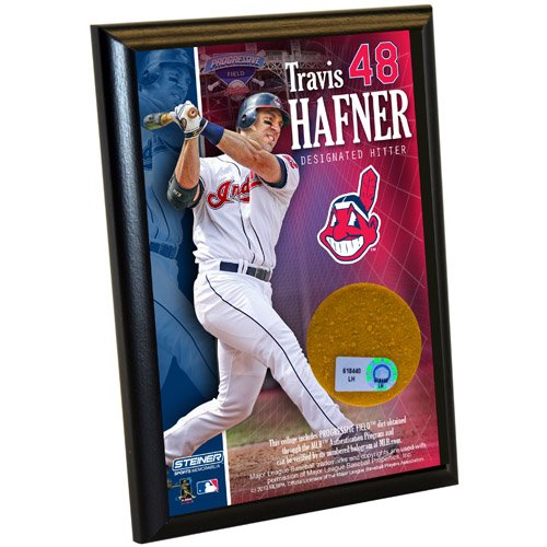 MLB Cleveland Indians Travis Hafner 4-by-6-Inch Dirt Plaque