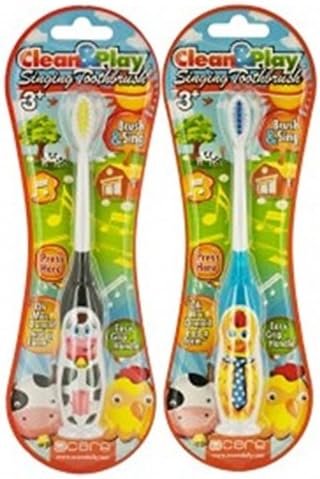 This Manual Toothbrush for Kids Sings "Old MacDonald' Tune &amp; Teaches Children Healthy Oral Hygiene (2 pack)