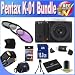 Pentax K-01 16MP APS-C CMOS Compact System Camera With 40mm Lens (Black) + Extended Life Battery + 16GB SDHC Class 10 Memory Card + USB Card Reader + Memory Card Wallet + Deluxe Case w/Strap + Shock Proof Deluxe Case + Mini HDMI to HDMI Cable + 3 Piece Professional Filter Kit + Accessory Saver Bundle!