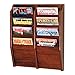 Wooden Mallet 8-Pocket Cascade Magazine Rack, Mahogany
