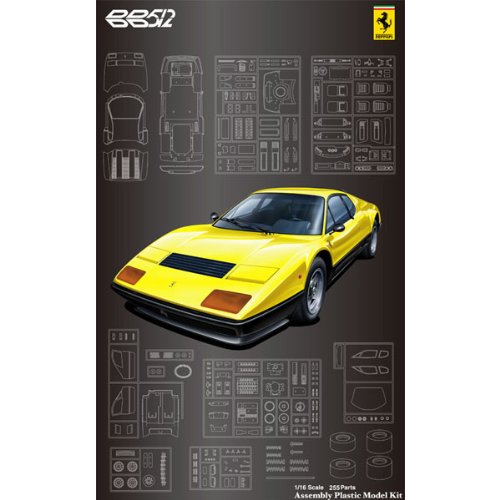 1/16 Ferrari 512BB Yellow Body (Model Car) Fujimi Super Car|No.17-image