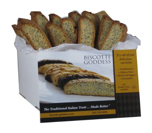 Biscotti Goddess Gluten Free Biscotti, Lemon Poppy, 12 Count