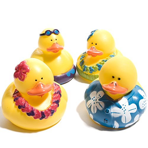 Century Novelty Luau Rubber Duck, 12-Pack