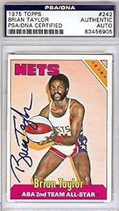 Brian Taylor Autographed Signed 1975 Topps Card #242 #83456905 - PSA/DNA Certified - NFL Slabbed Autographed Cards