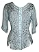 Agan Traders 2025 Summer Medieval Vintage Short Sleeve Embroidered Blouses - Button Down Comfy Summer Tops for Women