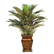 Faux Palm Tree in Metal Planter - Green (3')