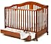 Stork Craft Rochester Stages Crib With Drawer In Cognac