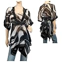 Sheer Empire Waist Layer Kimono Style Plus Size Top