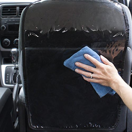 Kick Mats for Car (2 pack), Waterproof Kick Protector Mats, LARGE, PVC - For Most Sedans