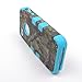 JUSTING@Triple Layer Hybrid Real Tree Camo Hybrid Hard Case Cover for iPhone 5/5S (light blue)