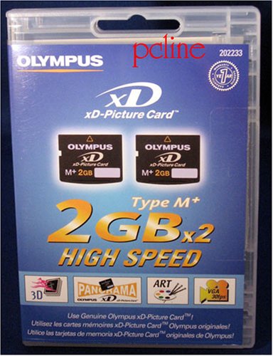 Electronics: Olympus M+ 2GB Plus xD Picture Card Envelope Style Blister Twin Pack  Black 