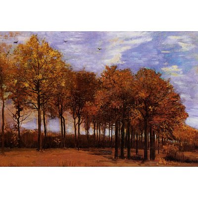 Vincent Van Gogh Autumn Landscape Art Print Poster - 11x17