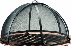 26" Handcrafted Steel Mesh Spark Screen for Fire Pit
