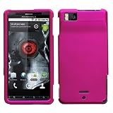 Hot Pink Rubberized Hard Case Protector Cover for Motorola Droid X (MB810) Verizon Wireless