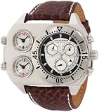 Akribos XXIV Men's AK405SS 'Time Machine' Triple Time-Zone Swiss Chronograph Watch