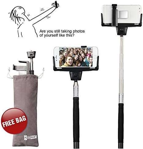 Keedox Selfie Handheld Stick Monopod Pod with Universal Phone Holder Suitable for 6 6 Plus 5S 5C, Samsung etc.