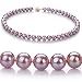 Lavender 7-8mm AAA Freshwater Pearl Necklace 16 inch Choker Length