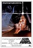 Star Wars Group Credits Framed Movie Poster Print - 27 X 40