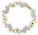 18k Gold Over Sterling Silver and Cubic Zirconia title=