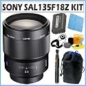 Sony SAL-135F18Z 135mm f/1.8 Carl Zeiss Sonnar T* Autofocus SLR Lens + Accessory Kit