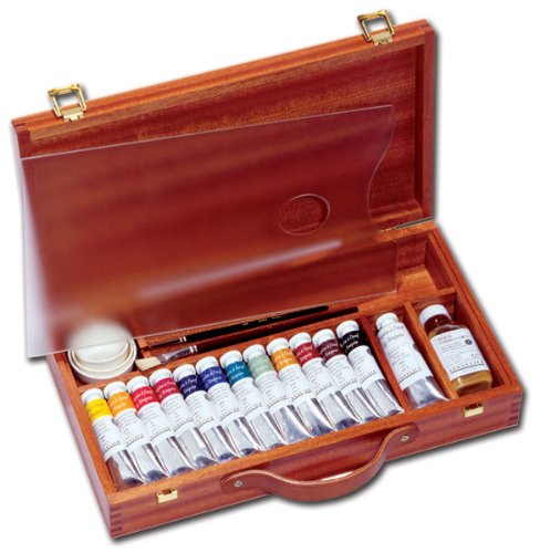 Sennelier Egg Tempera in a luxury Wood Set of 13 Tubes - Best Price on Web!