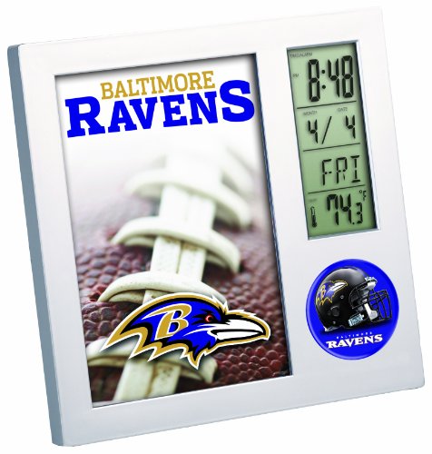 Nfl Baltimore Ravens Digital Desk Clock Picture