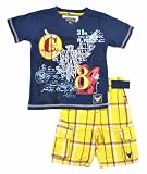 Company 81 Boys New Navy & Yellow Plaid 2Pc Short Set
