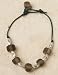 Black Recycled Glass and Hill Tribe Silver Bracelet - Bead and Cord Color May Vary Slightly