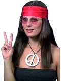 Hippieset Hippie Flower Power 70er Jahre Kostüm Brille- Top Qualität – Top Preis – Blitzversand !!!
