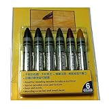 6pcs in a Pack Touch-up Crayons Wax Stick Filling Scratches Dings in Wood Furniture Floors