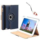 OKEBA Cover Case For The New iPad 3rd Generation -The New iPad 3--Case 360 Degree Rotating Textured Fiber Case Smart Cover With Stand, Support Auto Sleep & Awake Function (Blue) +One Cute Sexy Red Bra Key Chain Charm Strap