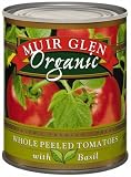Muir Glen Organic Whole Peeled Tomato with Basil, 28-Ounce Cans (Pack of 12)