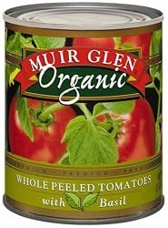 Muir Glen Organic Whole Peeled Tomato with Basil, 28-Ounce Cans (Pack of 12)