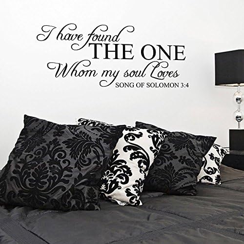 Tinaly I Have Found THE ONE Whom My Soul Loves Vinyl Wall Decal - 26571