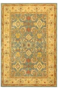 Safavieh Anatolia Collection An543c Handmade Light Blue And Ivory Hand-spun Wool Area Runner