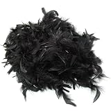 2m 78 Black Feather Boa Scarf -- Great for hen parties / Costume Party /Halloween