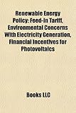 Renewable Energy Policy: Feed-In Tariff-