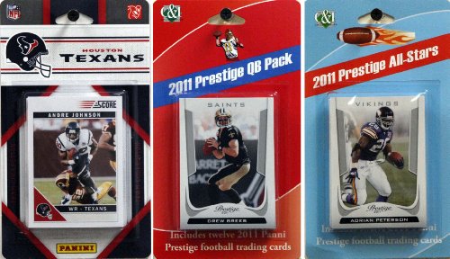NFL Houston Texans Licensed 2011 Score Team Set with Twelve Card 2011 Prestige All-Star and Quarterback Set