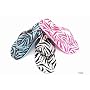 Ladies/Womens Flip Flops with Tiger Print (Blue White Pink)