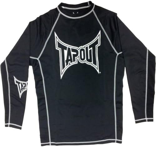 Tapout Official Classic Long Sleeve Rashguards - Black / Large
