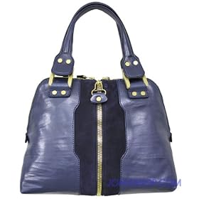Jimmy Choo Navy Leather Medium Malindi Handbag MALINDI-MSCDNV