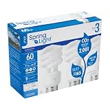 TCP 801014503 - 14 Watt Compact Fluorescent Spiral Light Bulbs, 5000K Color Temperature, 3 Pack