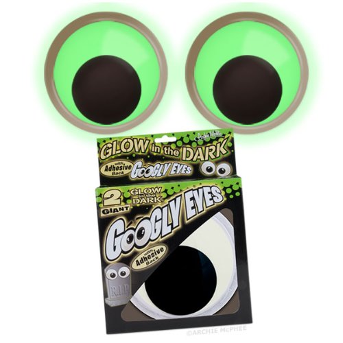 Giant Glow in the Dark Adhesive Googly Eyes by Accoutrements